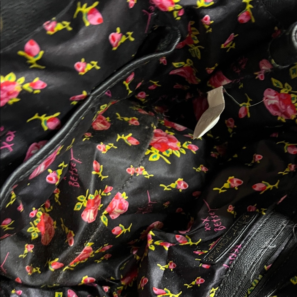 Betsey Johnson Polka Dot Shoulder Bag with Neon Accents - Picture 3 of 6